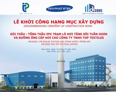 Lễ khởi công Dự án Nhà máy TOP TEXTILES tại KCN Dệt may Rạng Đông-Nam Định