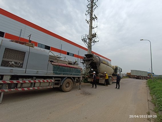 Cập nhật tiến độ thi công Nhà máy Việt Phúc tháng 3.2022